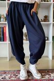 The Sunday Morning 7/8 Twist Pant Navy